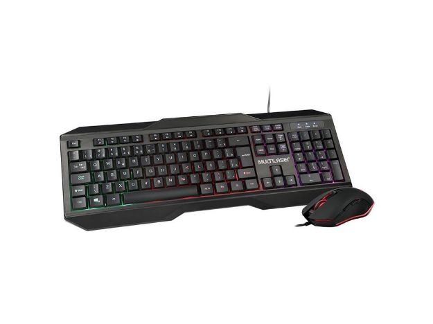 imagem de Kit Teclado e Mouse Gamer Multilaser 2400dpi Led - Tc239