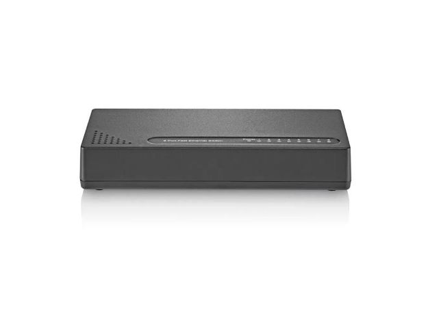imagem de Switch Multilaser 8 Portas Vlan Fixa Funcao Qos 10/100 Mbps Preto- Re118