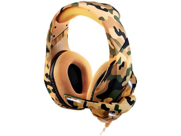 imagem de Headset Warrior Gamer Straton Army Usb 2.0 Stereo Led Branco - Ph305
