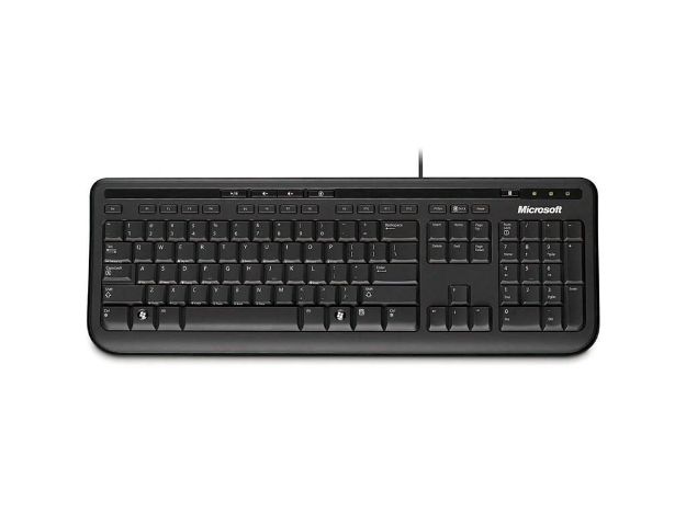 imagem de Teclado Microsoft Wired Multimidia 600 Preto Usb - Anb-00005