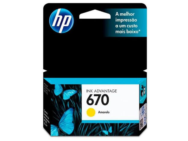imagem de Cartucho Hp 670 Amarelo 4ml - Cz116ab