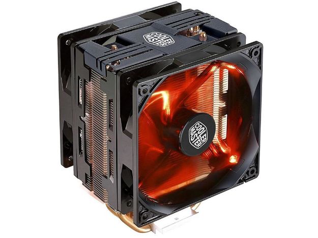 imagem de Cooler P/ Processador Cooler Master Hyper 212 Led Vermelho Turbo Black Cover 120mm - Rr-212tk-16pr-R1