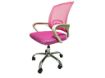 imagem de Cadeira de Escritorio Pctop Home Office Fit Branca com Rosa - 1001