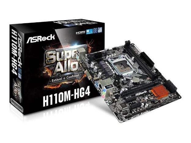 imagem de Placa Mae Asrock Micro Atx (1151) Ddr4 - H110m-Hg4 - Bios Atualizada - 7ª Ger