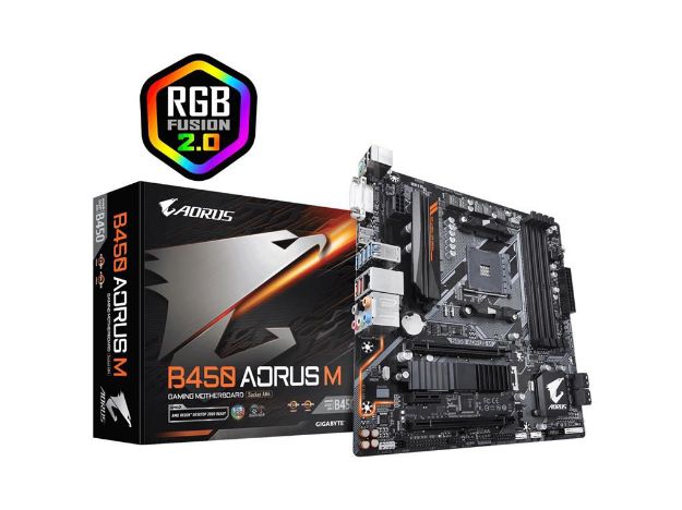 imagem de Placa Mae Gigabyte Amd (Am4) Ddr4 Micro Atx Hdmi Vga - B450 Aorus M