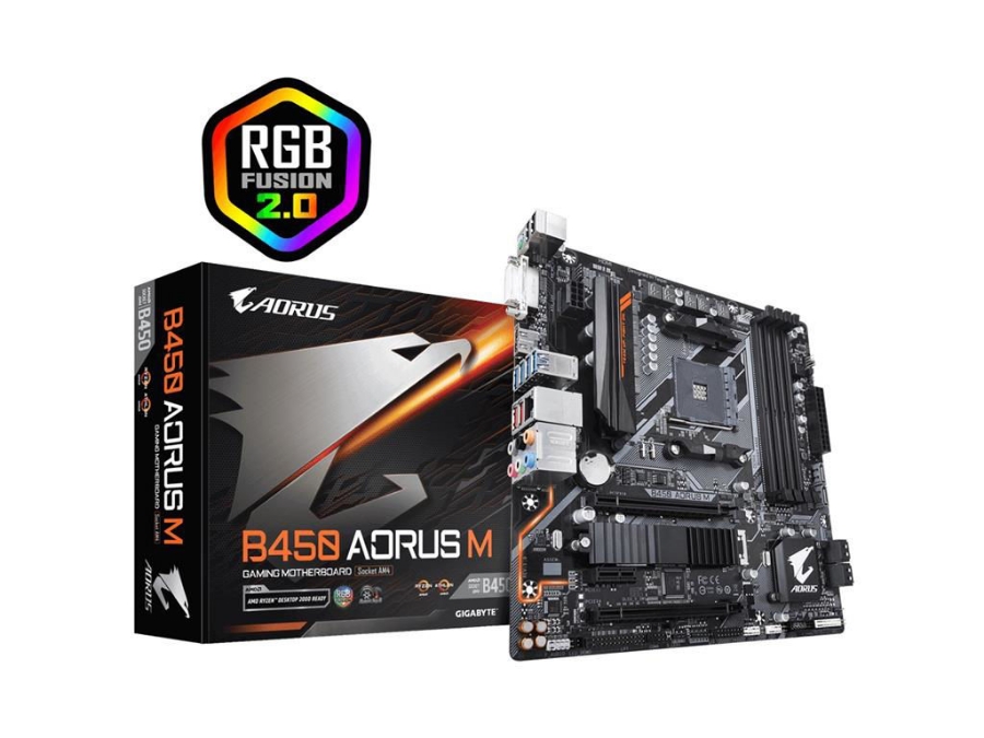 imagem de Placa Mae Gigabyte Amd (Am4) Ddr4 Micro Atx Hdmi Vga - B450 Aorus M