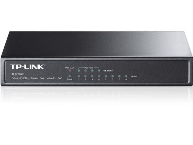 imagem de Switch Tp-Link 8 Portas Tl-Sf1008p 10/100mbps (4 Portas Poe) - Tpl0163