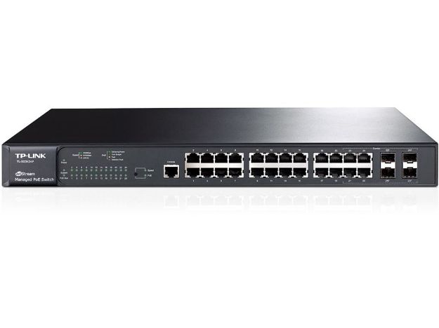 imagem de Switch Tp-Link 24 Portas T2600g (Tl-Sg3424p) Poe 10/100/1000mbps + 4 Portas Sfp Gerenciavel L2 - Tpl0485