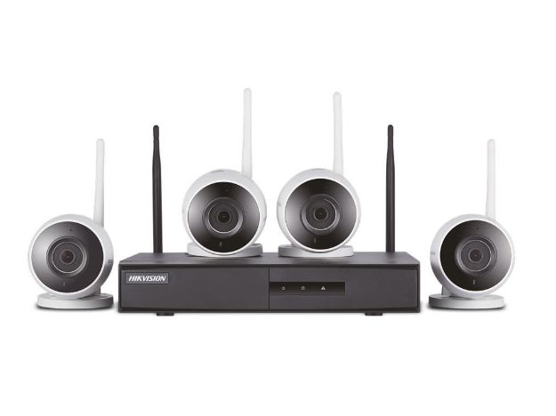 imagem de Kit Hikhome Nk4w0-1t(Tb) Nvr+4cam Bullet Wifi