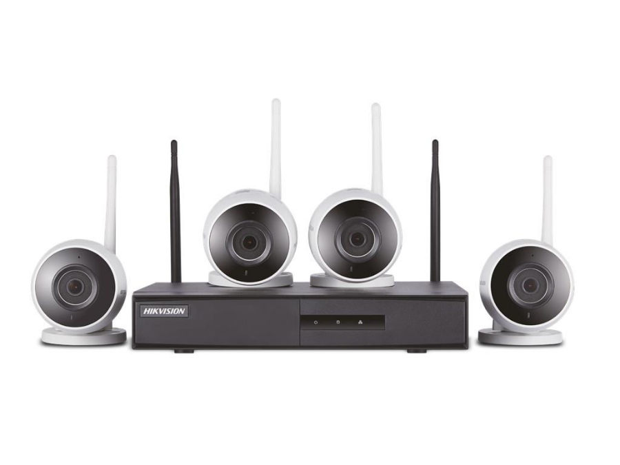imagem de Kit Hikhome Nk4w0-1t(Tb) Nvr+4cam Bullet Wifi