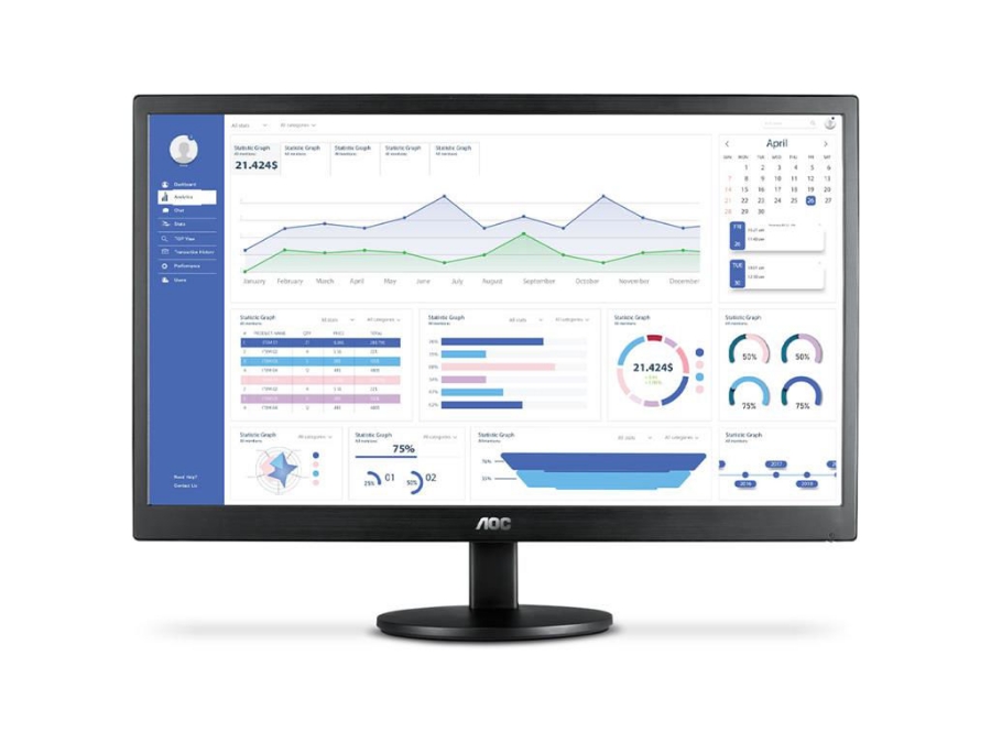 imagem de Monitor Aoc 18,5" Led Vga e Hdmi - E970swhnl