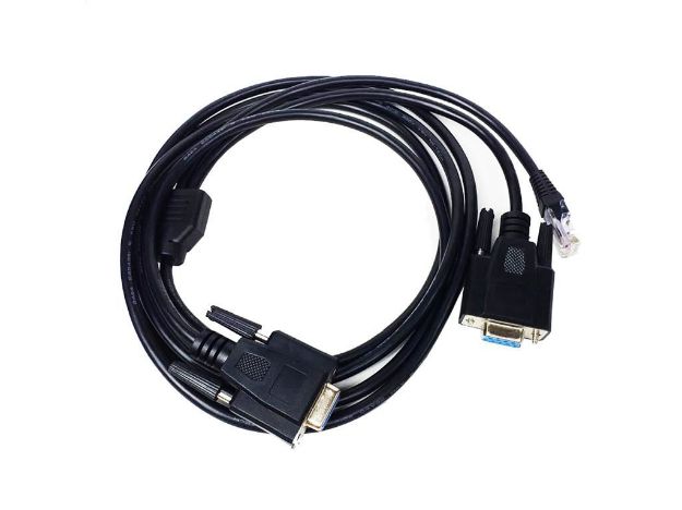imagem de Cabo de Ligacao Serial Rs232 - Hikvision - Serial Line, Db9 To Db9 + Rj45, 2m, Black -