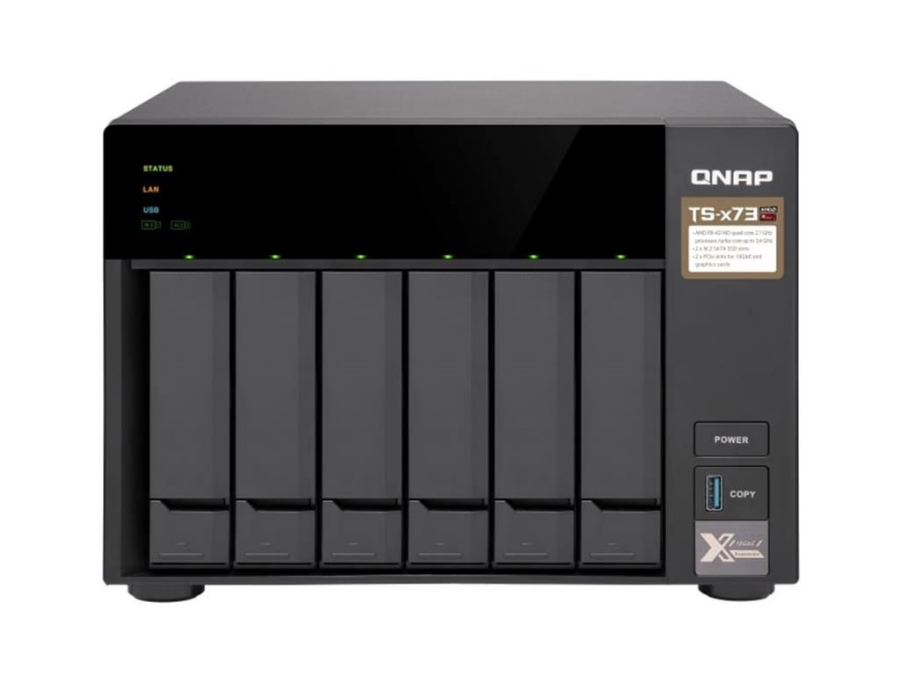 imagem de Storage Nas Qnap 6-Bay Rx-421nd 2.1 Ghz 4 Gb Ddr4 64 Bits - Ts-673-4g-Us