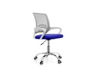 imagem de Cadeira de Escritorio Pctop Home Office Fit Cinza com Azul - 1001