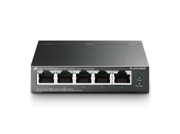 imagem de Switch Tp-Link 5 Portas Gigabit +4portas Poe+ - Tl-Sg1005p