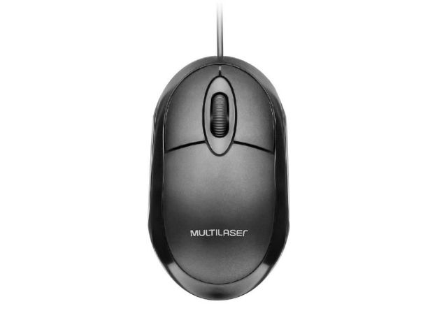 imagem de Mouse Multilaser Classic Box Optico Full Black Usb - Mo300