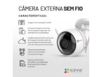 imagem de Camera Ezviz Residencial Wifi Ip Externa Full Hd 1080p Cs-C3n-B0-3h2wfrl