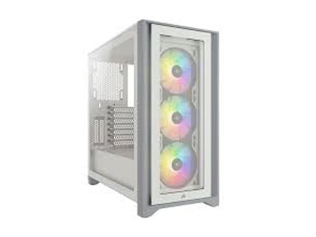 imagem de Gabinete Corsair Icue 4000x Lateral em Vidro Temperado Atx Rgb Branco - Cc-9011205-Ww