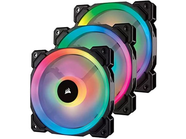 imagem de Kit com 3 Ventonhas Corsair Air Series Ll120 Dual Light Loop Led Rgb 120mm - Co-9050072-Ww