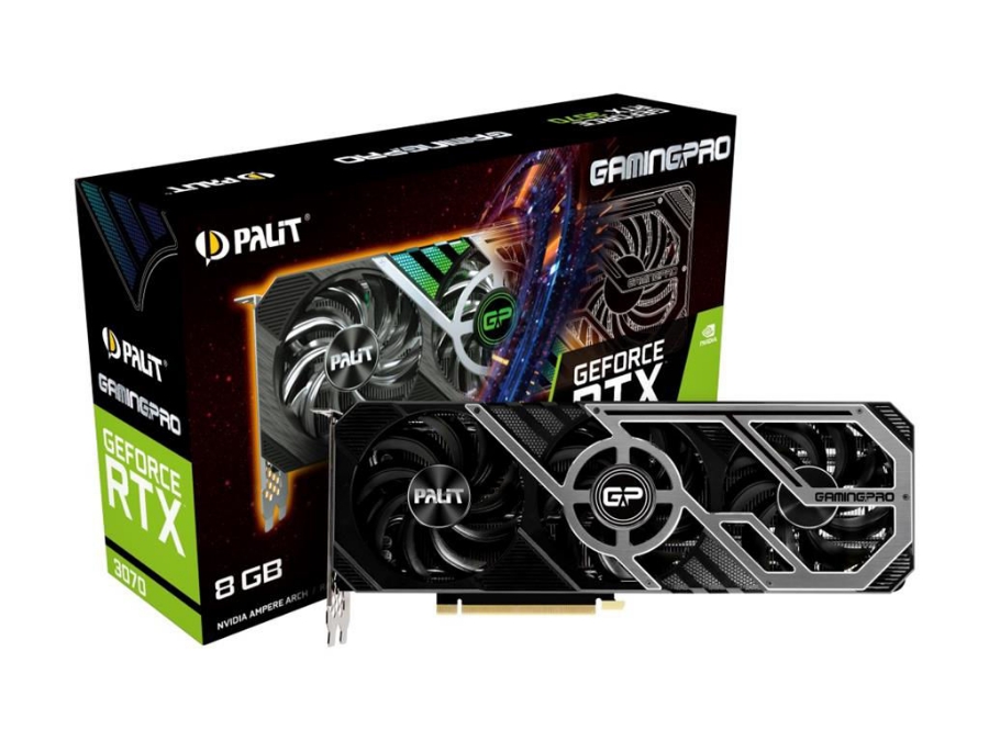 imagem de Placa de Video Palit Geforce Rtx 3070 Gamingpro 8gb Gddr6 256 Bits Lhr - Ne63070019p2-1041a V1