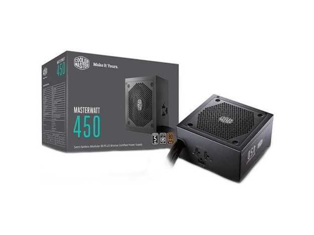 imagem de Fonte Cooler Master Masterwatt 450w Bronze Semi-Modular, 80 Plus Bronze (Sem Cabo de Forca) - Mpx-4501-Amaab-Wo
