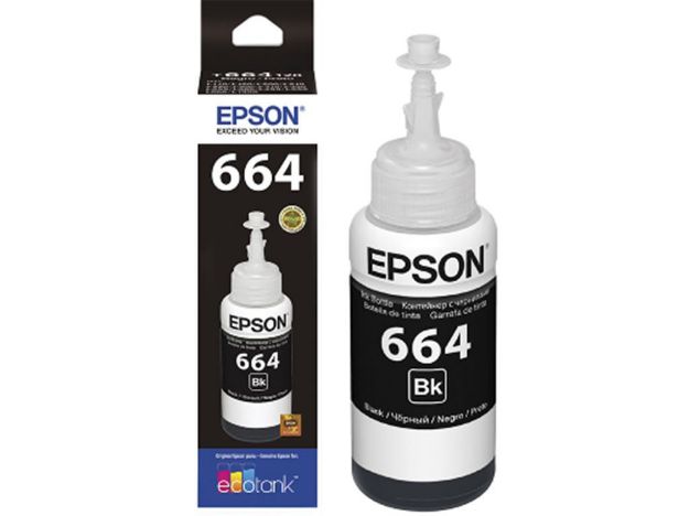 imagem de Garrafa de Tinta Epson Preto 70 Ml - T664120-Al