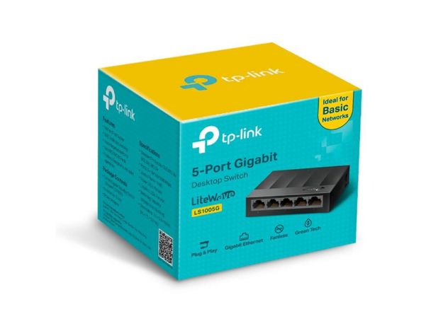 imagem de Switch Tp-Link Ls1005g(Un) Gigabit de Mesa de 5 Portas 10/100/1000mbps - Tpn0215