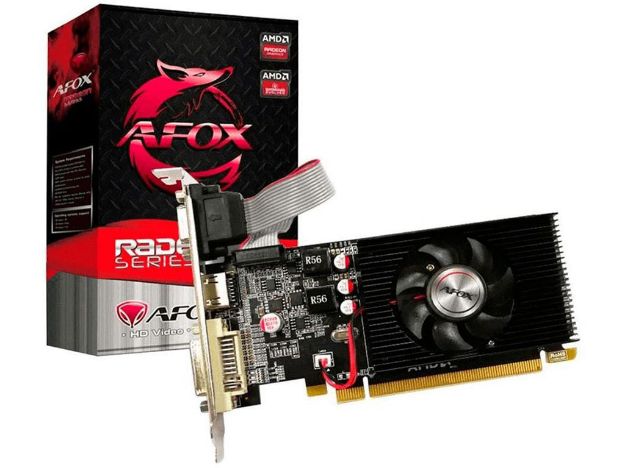 imagem de Placa de Video Afox Amd Radeon R5 230 2gb Ddr3 64 Bit Lp Heatsink - Hdmi - Dvi - Vga - Afr5230-2048d3l9-V2