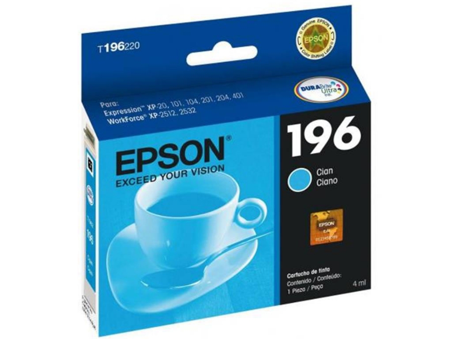 imagem de Cartucho Epson Ciano 4ml - T196220-Br