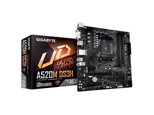 imagem de Placa Mae Gigabyte Amd (Am4) Ddr4 Micro Atx Hdmi Dvi 4slots - A520m Ds3h
