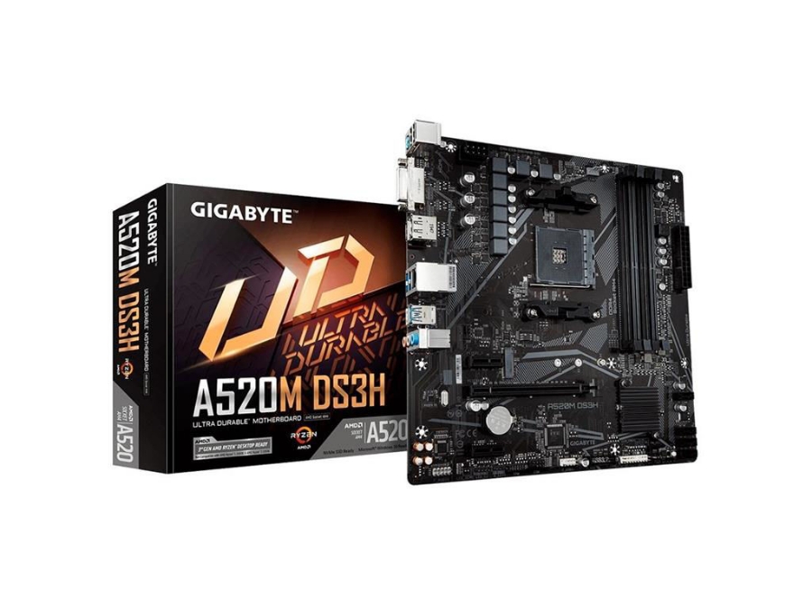 imagem de Placa Mae Gigabyte Amd (Am4) Ddr4 Micro Atx Hdmi Dvi 4slots - A520m Ds3h