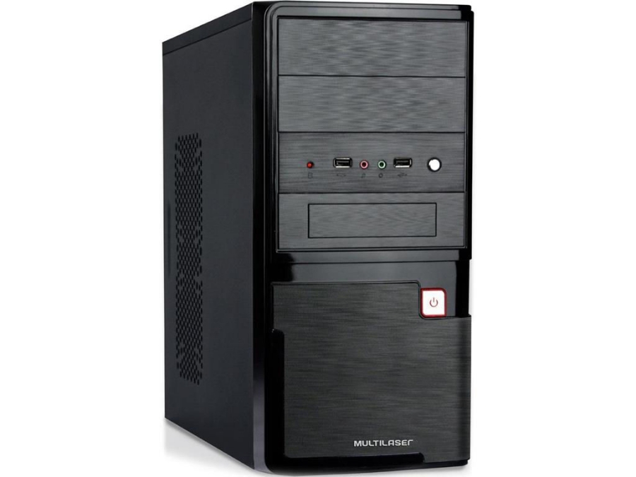 imagem de Gabinete Multilaser 2 Baias com Fonte 200w Preto Escovado - Ga145