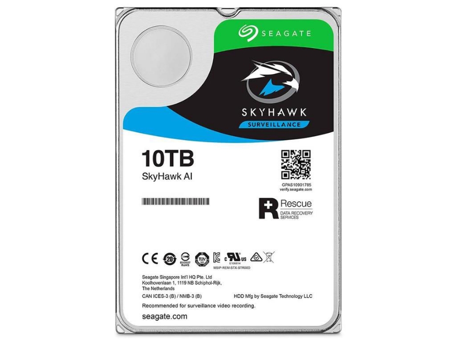 imagem de Hdd Seagate Skyhawk Ai 10tb P/ Seguranca / Vigilancia / Dvr - St10000ve0008