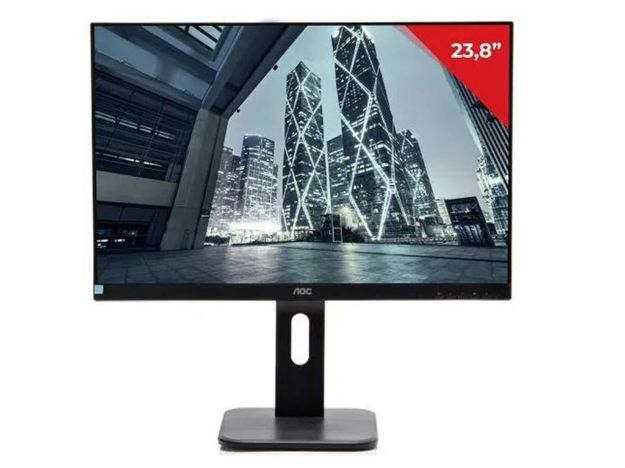 imagem de Monitor 23,8" Aoc Led/Wva Fhd Hdmi Vga 4xusb Display Port C/Ajuste de Altura Rotacao-24p1u