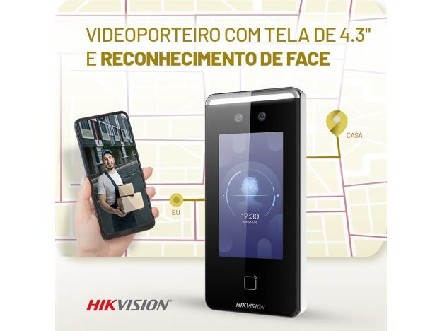 imagem de Controle de Acesso Facial c/ Video Porteiro Hikvision Ds-K1t341am 3.000 Faces