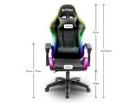 imagem de Cadeira Gamer Pctop Starlight Rgb Preta - R1005