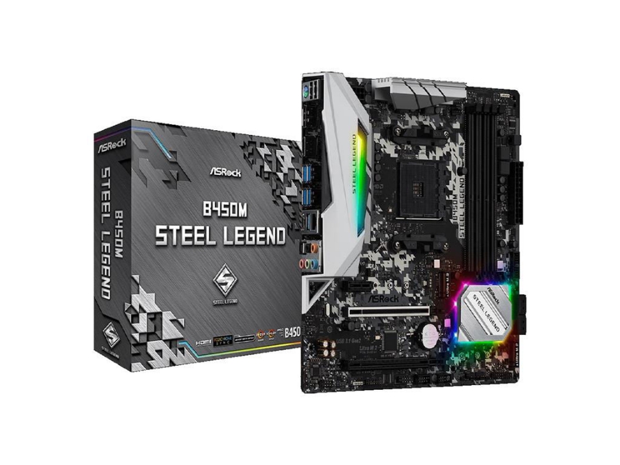 imagem de Placa Mae Asrock Micro Atx (Am4) Ddr4 - B450m Steel Legend