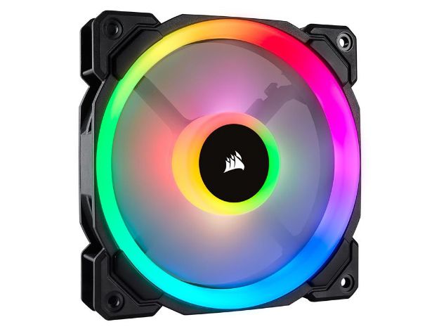 imagem de Kit com 2 Ventoinha Corsair Air Series Ll140 Dual Light Loop Led Rgb 140mm - Co-9050074-Ww