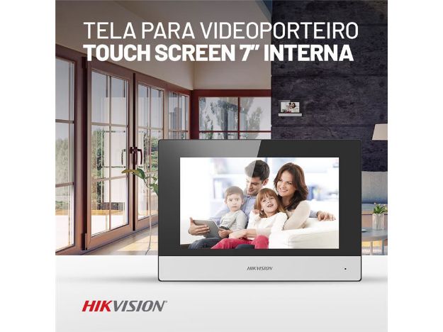 imagem de Tela 7" Touch P/ Video Porteiro Hikvision Ds-Kh6320-Wte1