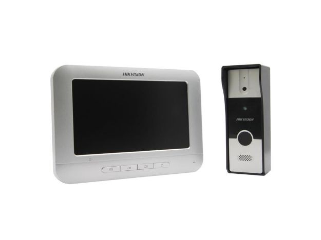 imagem de Kit Video Porteiro Analogico Hikvision Ds-Kis202t com Ds-Kb2411-Im e Ds-Kh2220