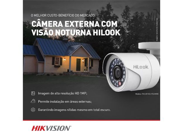 imagem de Camera Analogica Hd 1mp 2.8mm Hilook Thc-B110-P