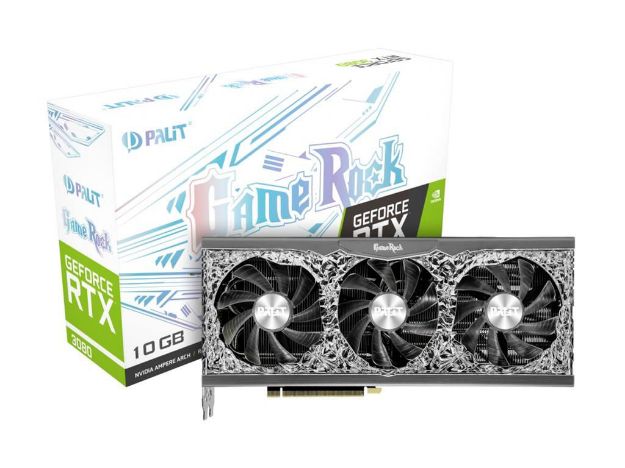 imagem de Placa de Video Palit Geforce Rtx 3080 Gamerock 10gb Gddr6x 320 Bits Lhr * - Ned3080u19ia-1020g V1