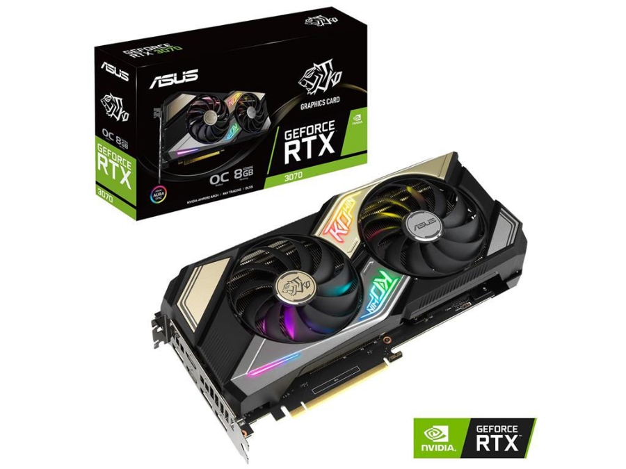 imagem de Placa de Video Asus Geforce Rtx 3070 8gb Gddr6 256 Bits Lhr - Ko-Rtx3070-O8g-V2-Gaming
