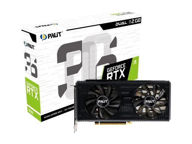 imagem de Placa de Video Palit Geforce Rtx 3060 Dual 12gb Gddr6 192 Bits - Ne63060019k9-190ad