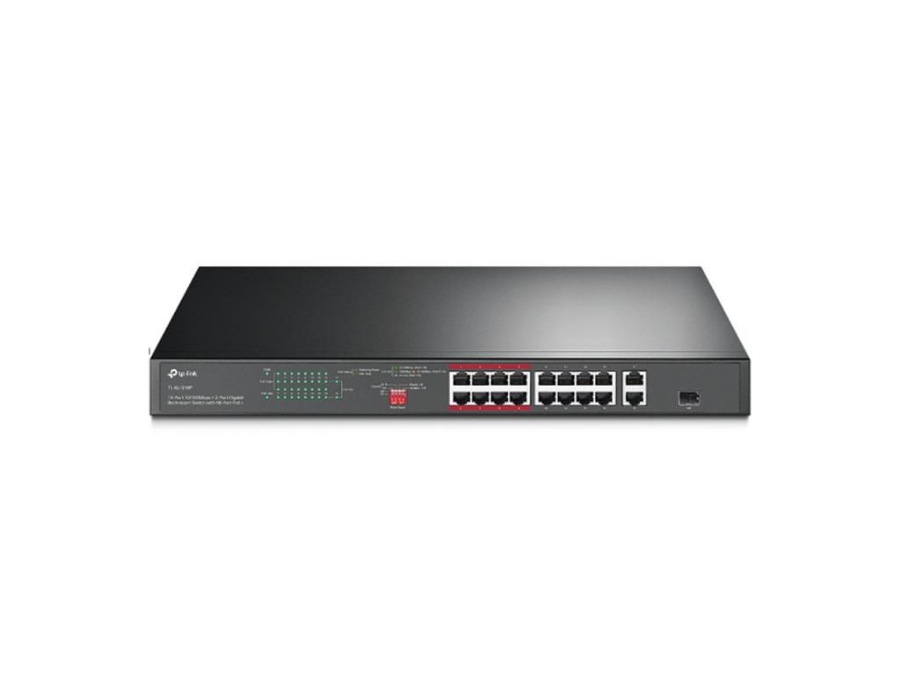 imagem de Switch Tp-Link Tl-Sl1218p(Un) 16 Portas Poe + 2 Portas Gigabit Rackmount - Tpn0256