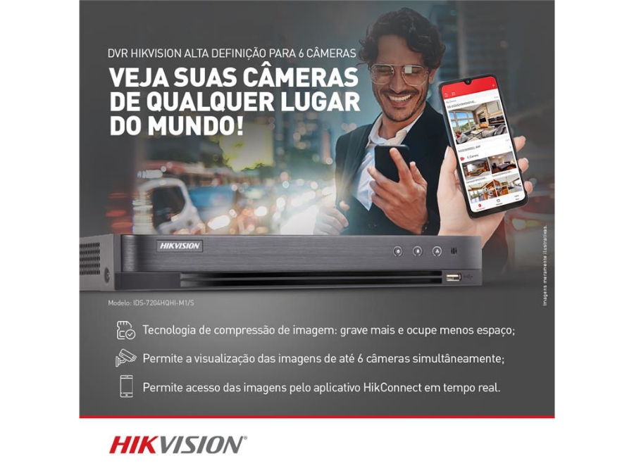 imagem de Dvr 4 Canais 2mp Acusense Hikvision Ids-7204hqhi-M1/S