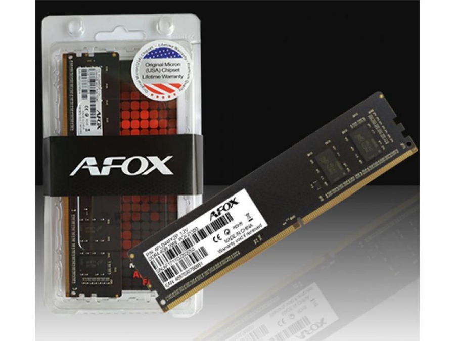 imagem de Memoria Afox P/ Desk 4gb Ddr4 2400 Mhz U-Dimm - Afld44ek1p