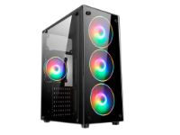 imagem de Gabinete Hayom Gamer Lateral e Frente de Vidro Atx/Micro-Atx 04 Fans Rgb - Gb1709