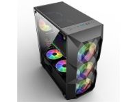 imagem de Gabinete Hayom Gamer Lateral de Vidro Atx/Micro-Atx/Mini-Atx 3 Fans Rgb - Gb1710