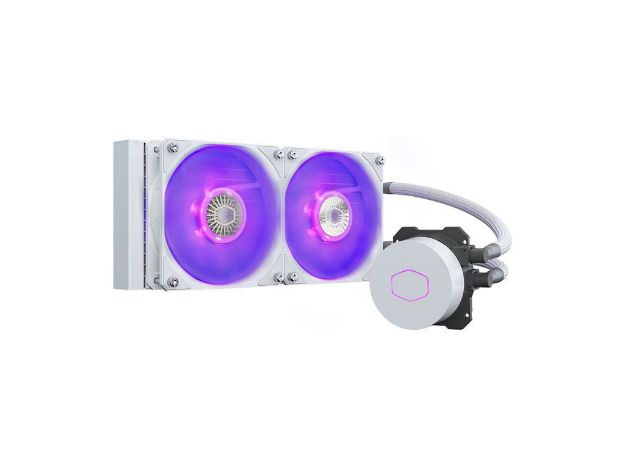 imagem de Water Cooler P/ Processador Cooler Master Masterliquid Ml240l V2 Rgb White Edition, Radiador 240mm - Mlw-D24m-A18pc-Rw